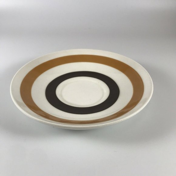 Vintage Carrigaline COLLEEN Ireland Brown Tan Stripe Saucer 5-9/16” - Picture 3 of 6